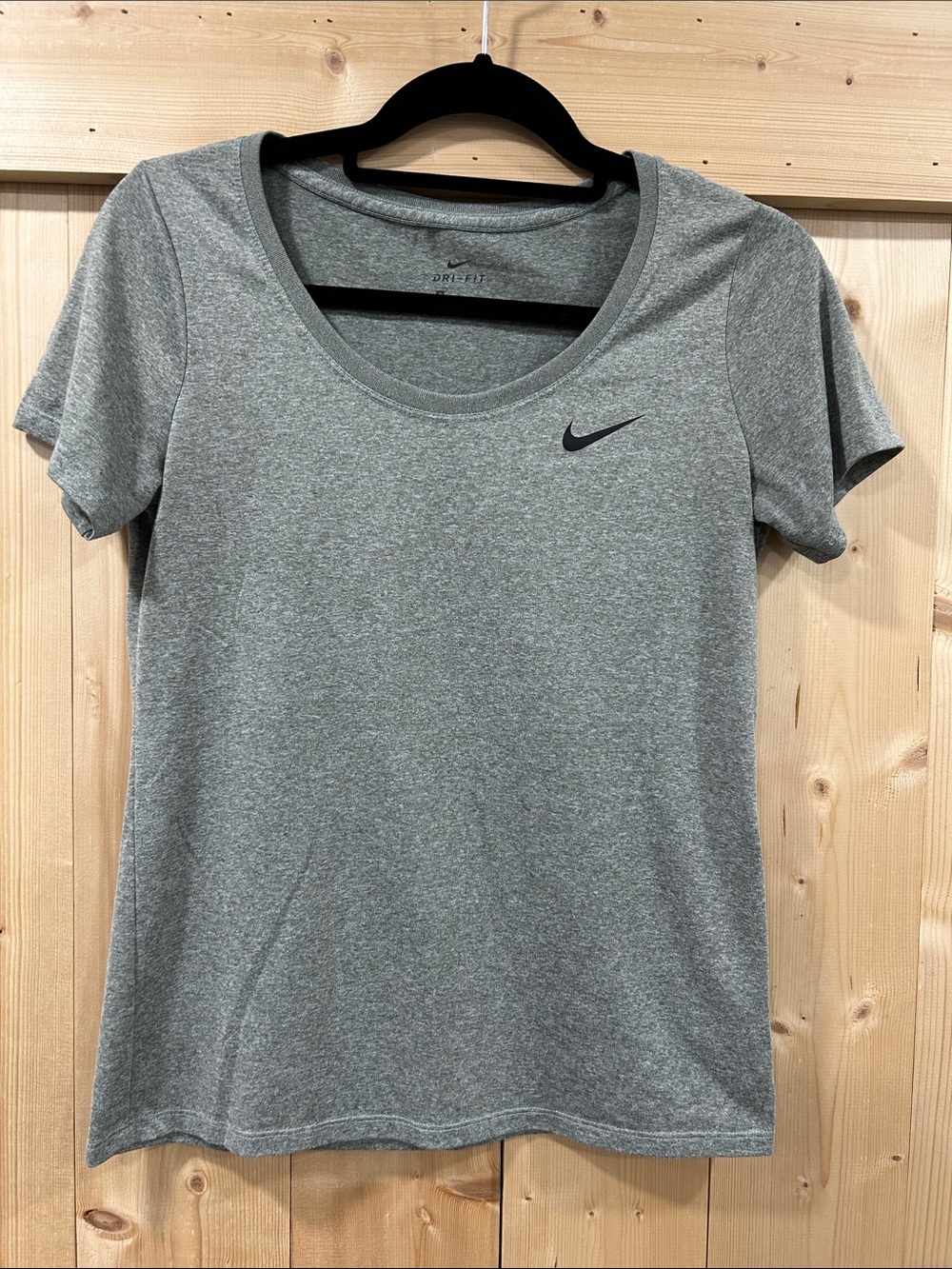 Nike Gray Dri-FIT Legend Scoop Neck Training Tee - Small, Training, Gymcore